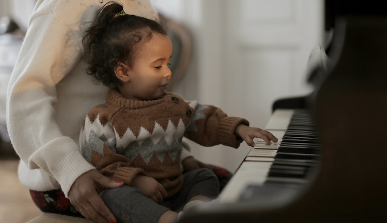 Toddler at Piano
